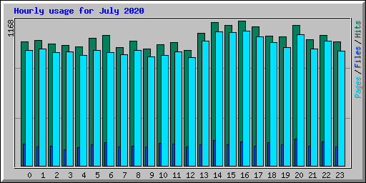 Hourly usage for July 2020