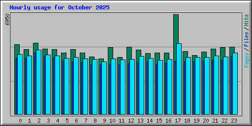 Hourly usage for October 2025